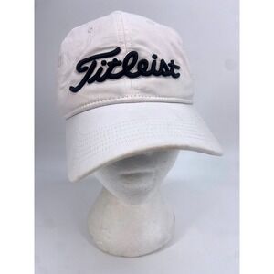 Titleist Pro V1 Golf Performance Hat White Adjustable Strapback FJ FootJoy Logo
